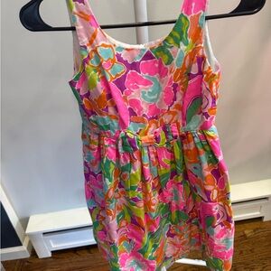 Lilly Pulitzer Pink and Orange Floral Kids Dress
